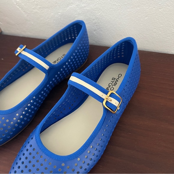 *Rare* NIB Charlotte Stone Raleigh Mary Jane Ballet Flats * Royal Blue * 10 - Picture 4 of 13